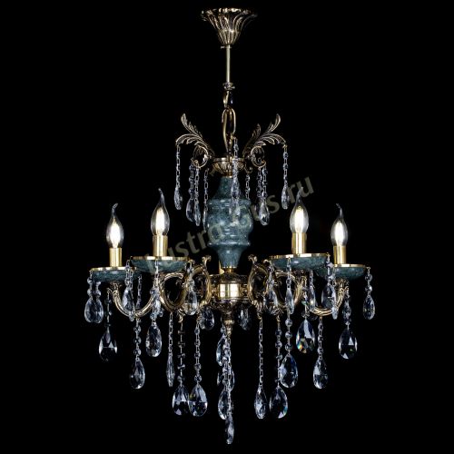 Люстра Алфея №5 "Малахит" журавлик в Воронеже Гусь Хрустальный