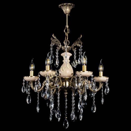 Люстра бронзовая Алфея №6 с камнем шар в Воронеже Гусь Хрустальный