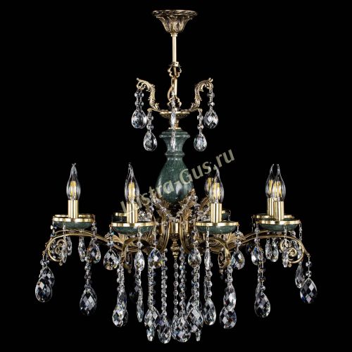 Люстра бронзовая Алфея Малахит №8 баден в Воронеже Гусь Хрустальный