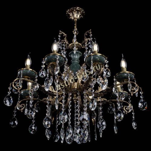 Люстра бронзовая Алфея Малахит №8 баден в Воронеже Гусь Хрустальный