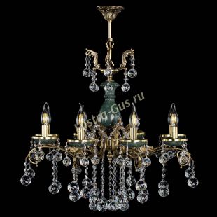 Бронзовая люстра Люстра бронзовая Алфея Малахит №8 шар