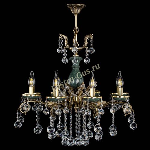 Люстра бронзовая Алфея Малахит №8 шар в Воронеже Гусь Хрустальный