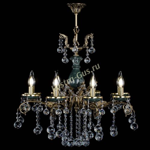 Люстра бронзовая Алфея Малахит №8 шар в Воронеже Гусь Хрустальный