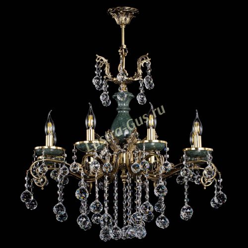 Люстра бронзовая Алфея Малахит №8 шар в Воронеже Гусь Хрустальный
