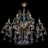 Люстра бронзовая Алфея Малахит №8 шар в Воронеже