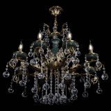 Люстра бронзовая Алфея Малахит №8 шар в Воронеже