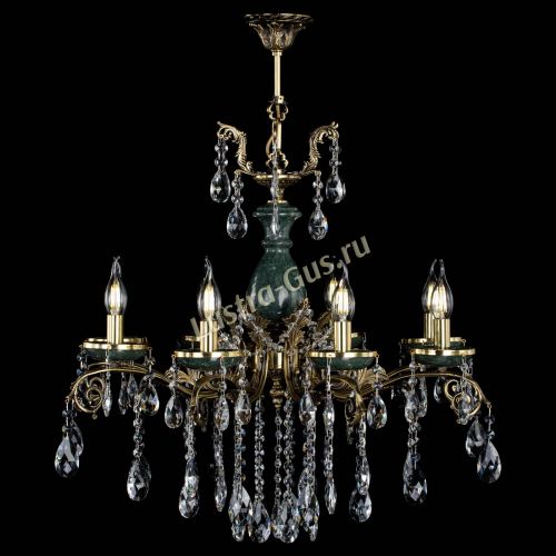 Люстра бронзовая Алфея Малахит №8 журавлик в Воронеже Гусь Хрустальный