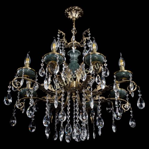 Люстра бронзовая Алфея Малахит №8 журавлик в Воронеже Гусь Хрустальный