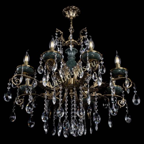 Люстра бронзовая Алфея Малахит №8 журавлик в Воронеже Гусь Хрустальный