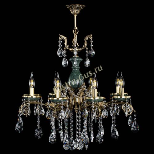 Люстра бронзовая Алфея Малахит №8 звездочка в Воронеже Гусь Хрустальный