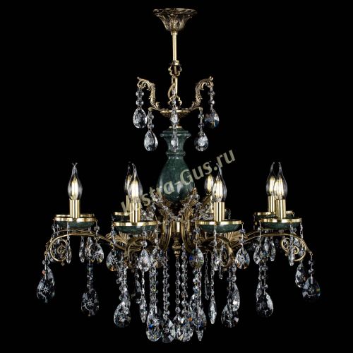 Люстра бронзовая Алфея Малахит №8 звездочка в Воронеже Гусь Хрустальный