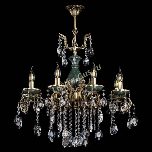 Люстра бронзовая Алфея Малахит №8 звездочка в Воронеже Гусь Хрустальный