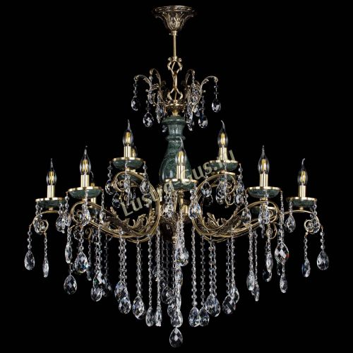 Люстра бронзовая Алфея Малахит №12 баден в Воронеже Гусь Хрустальный