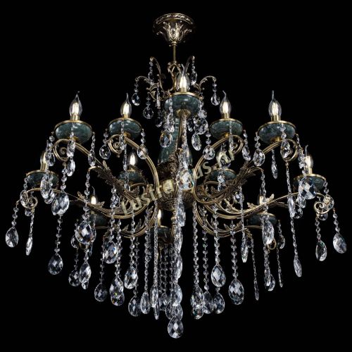 Люстра бронзовая Алфея Малахит №12 баден в Воронеже Гусь Хрустальный