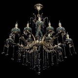 Люстра бронзовая Алфея Малахит №12 шар черная в Воронеже