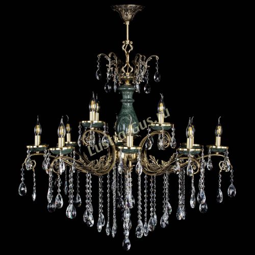 Люстра бронзовая Алфея Малахит №12 журавлик в Воронеже Гусь Хрустальный