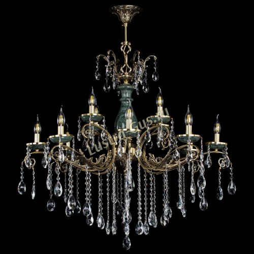 Люстра бронзовая Алфея Малахит №12 журавлик в Воронеже Гусь Хрустальный