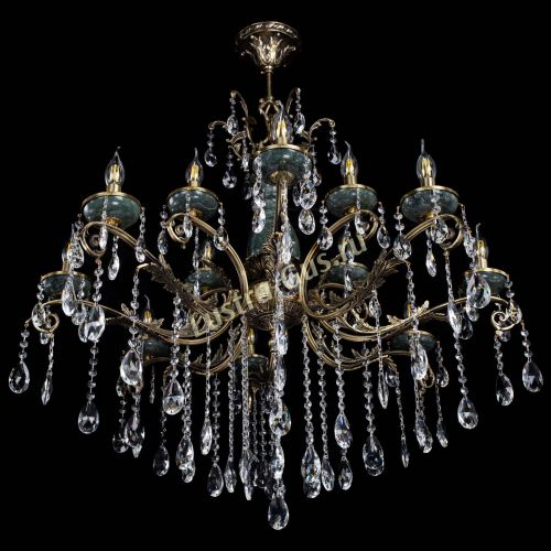 Люстра бронзовая Алфея Малахит №12 журавлик в Воронеже Гусь Хрустальный