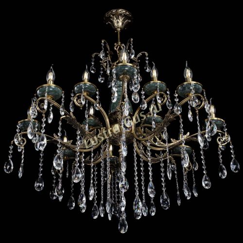 Люстра бронзовая Алфея Малахит №12 журавлик в Воронеже Гусь Хрустальный