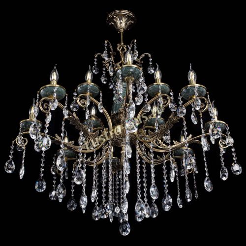 Люстра бронзовая Алфея Малахит №12 звездочка в Воронеже Гусь Хрустальный