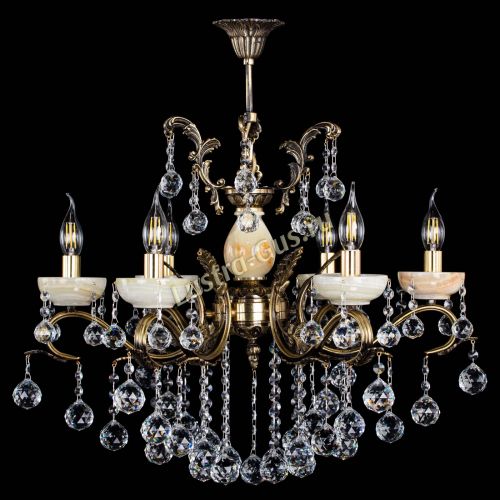 Люстра бронзовая Алфея Оникс №6/2 шар в Воронеже Гусь Хрустальный