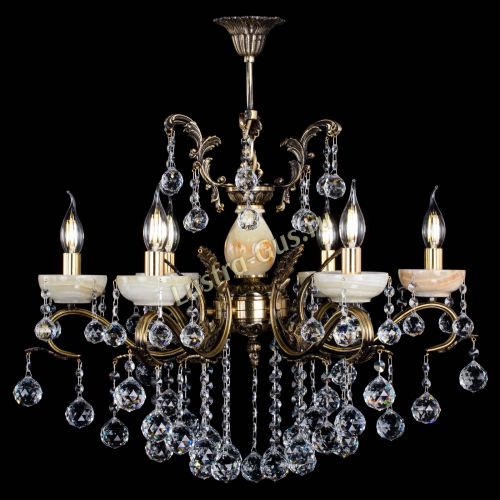 Люстра бронзовая Алфея Оникс №6/2 шар в Воронеже Гусь Хрустальный