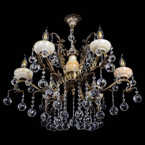 Люстра бронзовая Алфея Оникс №6/2 шар в Воронеже Гусь Хрустальный