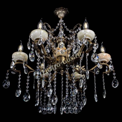 Люстра бронзовая Алфея Оникс №6 баден в Воронеже Гусь Хрустальный