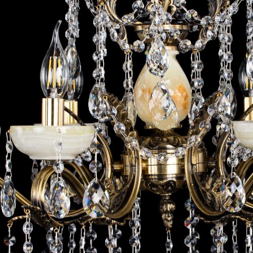 Люстра бронзовая Алфея Оникс №6 баден в Воронеже Гусь Хрустальный