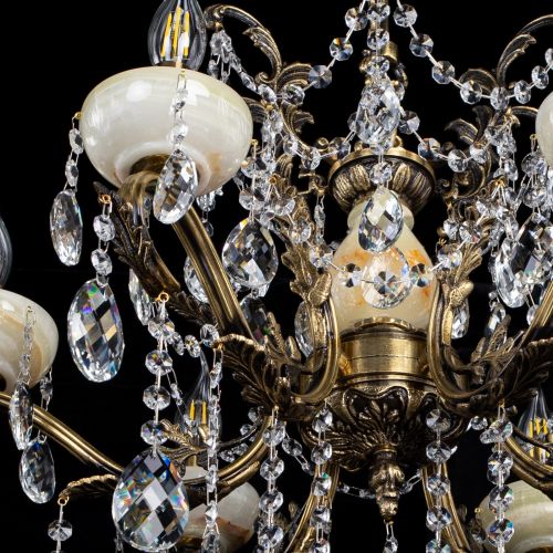 Люстра бронзовая Алфея Оникс №6 баден в Воронеже Гусь Хрустальный