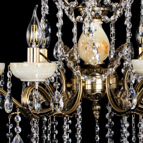 Люстра бронзовая Алфея Оникс №6 шар в Воронеже Гусь Хрустальный