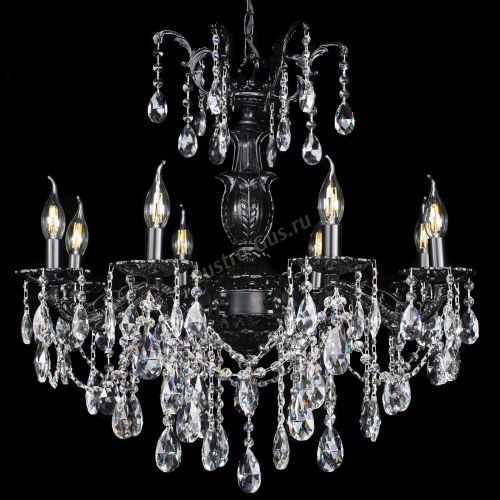 Люстра бронзовая Делия №8 журавлик черная в Воронеже Гусь Хрустальный