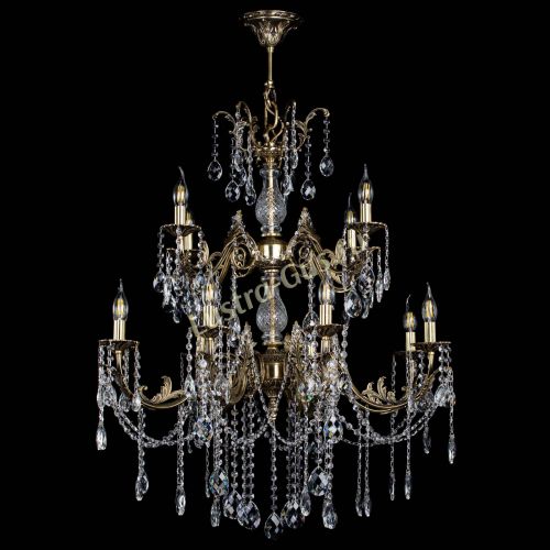 Люстра бронзовая Кассандра Алфея №12 баден в Воронеже Гусь Хрустальный
