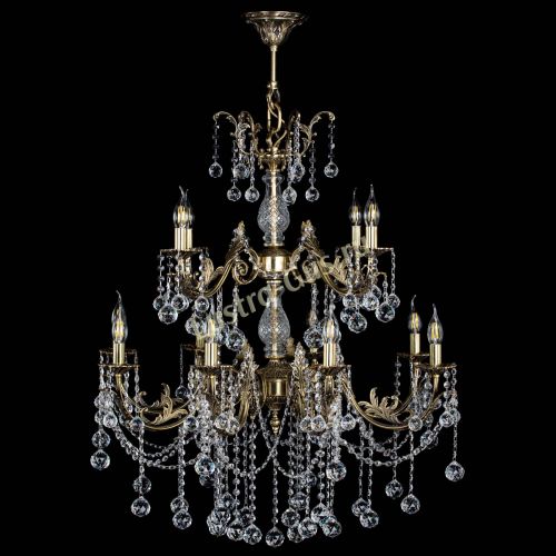 Люстра бронзовая Кассандра Алфея №12 шар в Воронеже Гусь Хрустальный