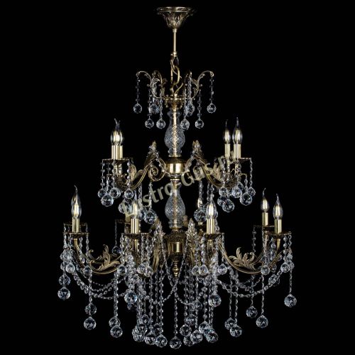 Люстра бронзовая Кассандра Алфея №12 шар в Воронеже Гусь Хрустальный