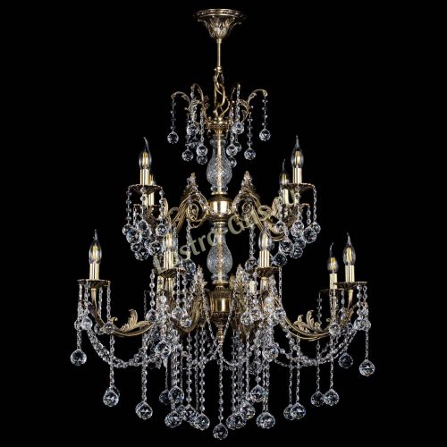 Люстра бронзовая Кассандра Алфея №12 шар в Воронеже Гусь Хрустальный