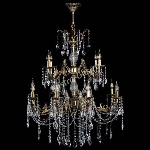 Люстра бронзовая Кассандра Алфея №12 звездочка в Воронеже Гусь Хрустальный