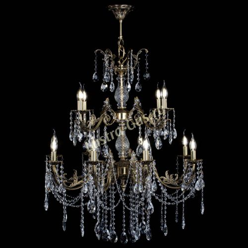 Люстра бронзовая Кассандра Алфея №12 звездочка в Воронеже Гусь Хрустальный