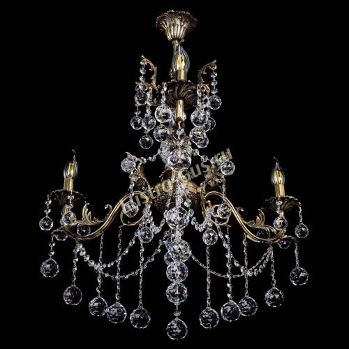 Люстра бронзовая Кассандра Алфея №3/1 шар в Воронеже Гусь Хрустальный