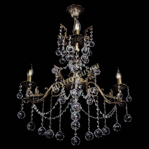 Люстра бронзовая Кассандра Алфея №3/1 шар в Воронеже Гусь Хрустальный