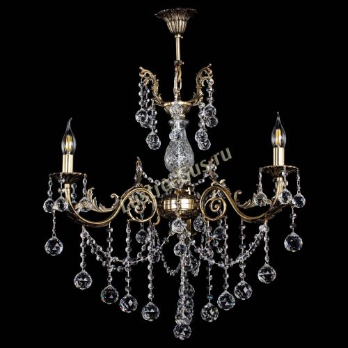 Люстра бронзовая Кассандра Алфея №3/1 шар в Воронеже Гусь Хрустальный