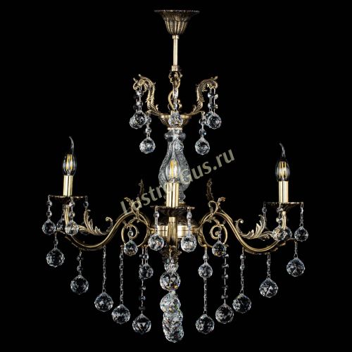 Люстра бронзовая Кассандра Алфея №3/2 шар в Воронеже Гусь Хрустальный