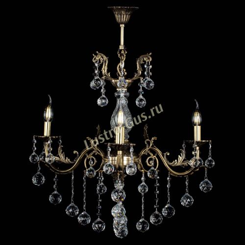 Люстра бронзовая Кассандра Алфея №3/2 шар в Воронеже Гусь Хрустальный