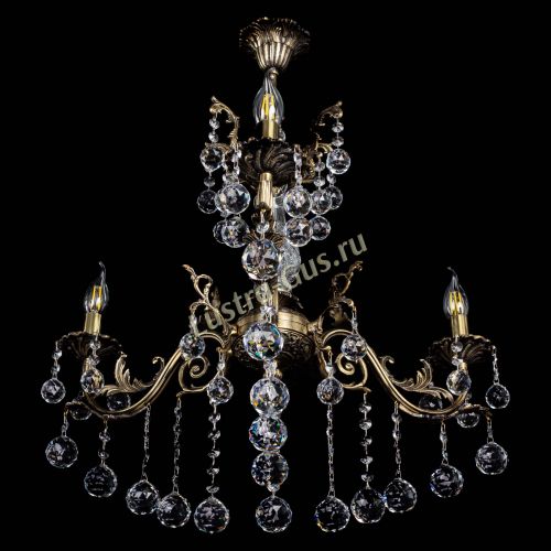 Люстра бронзовая Кассандра Алфея №3/2 шар в Воронеже Гусь Хрустальный