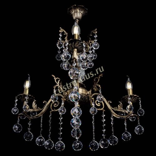 Люстра бронзовая Кассандра Алфея №3/2 шар в Воронеже Гусь Хрустальный