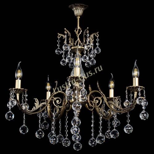 Люстра бронзовая Кассандра Алфея №5/2 шар в Воронеже Гусь Хрустальный