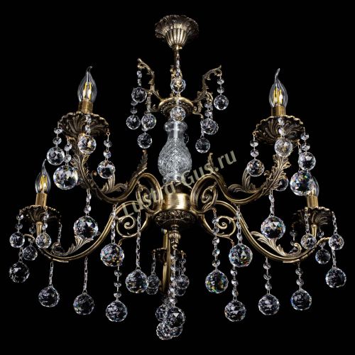 Люстра бронзовая Кассандра Алфея №5/2 шар в Воронеже Гусь Хрустальный