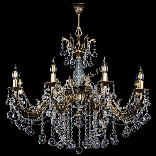 Люстра бронзовая Кассандра Алфея №8/1 шар в Воронеже Гусь Хрустальный