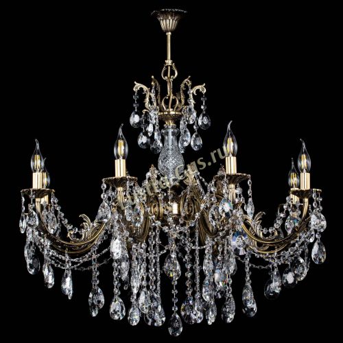 Люстра бронзовая Кассандра Алфея №8/1 звездочка в Воронеже Гусь Хрустальный