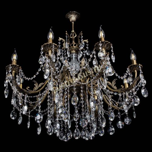 Люстра бронзовая Кассандра Алфея №8/1 звездочка в Воронеже Гусь Хрустальный